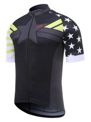 Protective Koszulka kolarska "Meteor" w kolorze czarnym ze wzorem rozmiar: M. Czarne t-shirty sportowe Protective, bez wzorów, z materiału, bez ramiączek, rowerowe. Za 92.86 zł.