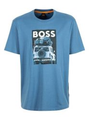 BOSS Orange Koszulka w kolorze niebieskim rozmiar: XL. Niebieskie bezrękawniki BOSS Orange, xl, bez wzorów, z bawełny, bez kołnierzyka, bez ramiączek. Za 176.91 zł.