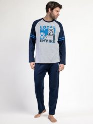 Star Wars Piżama "Star Wars" w kolorze granatowym rozmiar: L. Niebieskie piżamy Star Wars, l, bez wzorów, bez ramiączek. Za 165.99 zł.