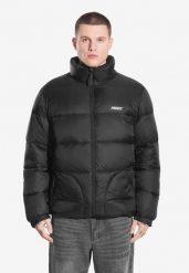 Kurtka turystyczna męska Prosto Puffer Void-9 zimowa. Czarne kurtki Prosto., na zimę, m, z aplikacjami, z poliamidu, bez kaptura. Za 271.99 zł.