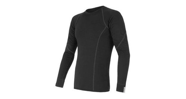 Bluza termoaktywna Sensor Merino Active Tee L/S. Czarne bielizna termoaktywna Sensor, na lato, l, bez wzorów, z materiału, bez ramiączek, trekkingowe. Za 329.99 zł.