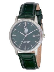 U.S. Polo Assn. Zegarek kwarcowy w kolorze srebrno-ciemnozielonym rozmiar: onesize. Czarne, analogowe zegarki U.S. Polo Assn., ze stali. Za 260.99 zł.