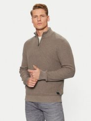 S.Oliver Sweter 2150765 Brązowy Regular Fit. Brązowe swetry rozpinane S.Oliver, m, bez wzorów, z bawełny, bez kołnierzyka, bez ramiączek. Za 99.99 zł.