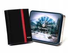 Portfel skórzany Peterson czarny [DH] Portfel męski skórzany PTN N62-VTP BL-RE. Czarne portfele Peterson, bez wzorów, ze skóry. Za 97.98 zł.