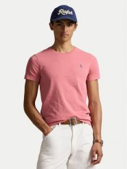 Polo Ralph Lauren T-Shirt 710671438433 Różowy Custom Slim Fit. Czerwone koszulki polo Polo Ralph Lauren, m, bez wzorów, z bawełny, bez kołnierzyka, bez ramiączek. Za 339.99 zł.