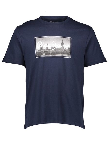 Pepe Jeans Koszulka w kolorze granatowym rozmiar: XL. Niebieskie bezrękawniki Pepe Jeans, xl, bez wzorów, z bawełny, bez kołnierzyka, bez ramiączek. Za 74.28 zł.