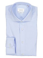 Eterna Koszula - Slim fit - w kolorze błękitnym rozmiar: 44. Niebieskie koszule Eterna, bez wzorów, z bawełny, bez kołnierzyka, bez ramiączek. Za 139.87 zł.