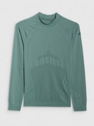 4F Podkoszulek termiczny w kolorze zielonym rozmiar: S/M. Zielone podkoszulki 4F, m, bez wzorów, z materiału, bez ramiączek. Za 87.45 zł.