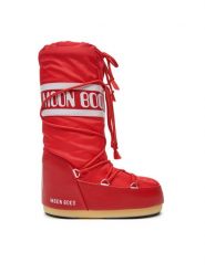 Moon Boot Śniegowce 80D1400440 D Czerwony. Czerwone śniegowce Moon Boot, ze skóry, bez zapięcia. Za 859.99 zł.