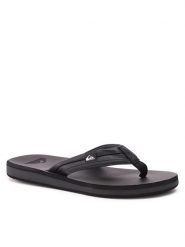 Quiksilver Japonki AQYL100886 Czarny. Czarne japonki Quiksilver, bez wzorów, ze skóry. Za 109.99 zł.