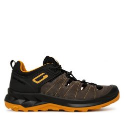Sandały Grisport. Szare sandały Grisport, bez zapięcia. Za 409.99 zł.