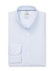 OLYMP Koszula "Level 5" - Body fit - w kolorze błękitnym rozmiar: 45. Niebieskie koszule Olymp, bez wzorów, z bawełny, bez kołnierzyka, bez ramiączek. Za 117.73 zł.