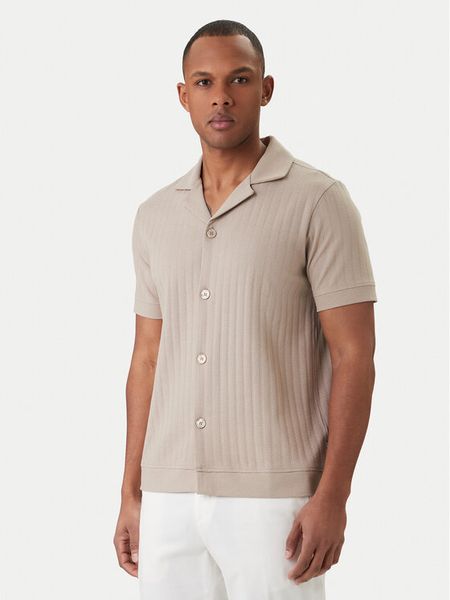 JOOP! Koszula Juanmanuel 30101936 Beżowy Regular Fit. Brązowe koszule JOOP!, m, bez wzorów, z bawełny, bez kołnierzyka, bez ramiączek. Za 479.99 zł.