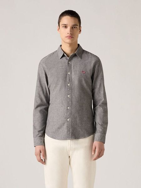 Levi's Koszula - Slim fit - w kolorze błękitno-szarym rozmiar: L. Niebieskie koszule Levi's®, l, bez wzorów, z bawełny, bez kołnierzyka, bez ramiączek. Za 106.38 zł.