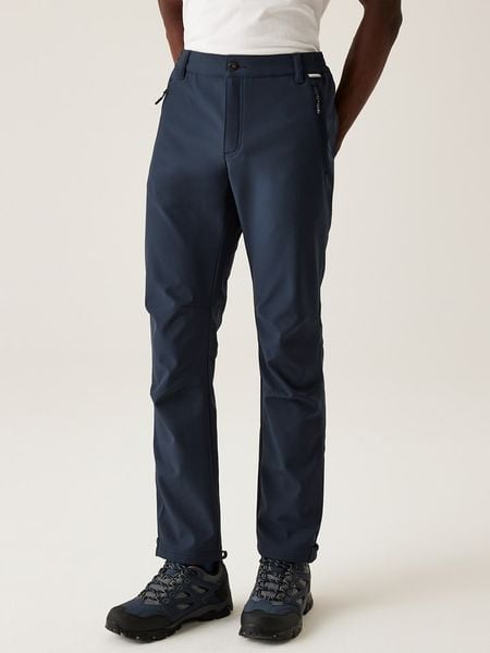 Regatta Spodnie softshellowe "Geo" w kolorze granatowym rozmiar: 60. Niebieskie spodnie treningowe długie Regatta, m, bez wzorów. Za 152.98 zł.