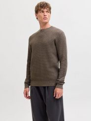 Jack & Jones Sweter w kolorze jasnobrązowym rozmiar: S. Brązowe swetry nierozpinane Jack & Jones, s, bez wzorów, z bawełny, bez kołnierzyka, bez ramiączek. Za 104.99 zł.