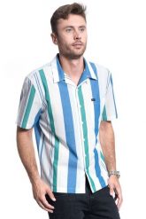 KOSZULA MĘSKA LEE SS RESORT SHIRT SUMMER BLUE L67PDVNJ 112116907. Niebieskie koszule Lee, l, bez wzorów, bez kołnierzyka, bez ramiączek. Za 129.99 zł.