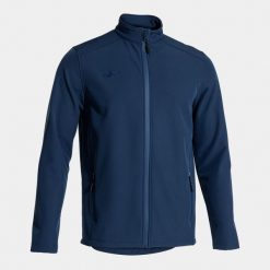 Kurtka sportowa męska Basilea II Softshell Jacket. Niebieskie kurtki softshell Joma, m, bez wzorów, z elastanu, bez kaptura. Za 169.99 zł.