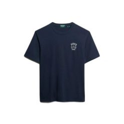 Koszulka Superdry Athletic Club. Niebieskie t-shirty sportowe Superdry, bez wzorów, bez ramiączek. W wyprzedaży za 140.65 zł.
