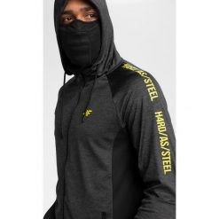 Bluza treningowa męska BLMF150 - ciemny szary melanż. Bluzy z kapturem marki 4F. W wyprzedaży za 129.99 zł.
