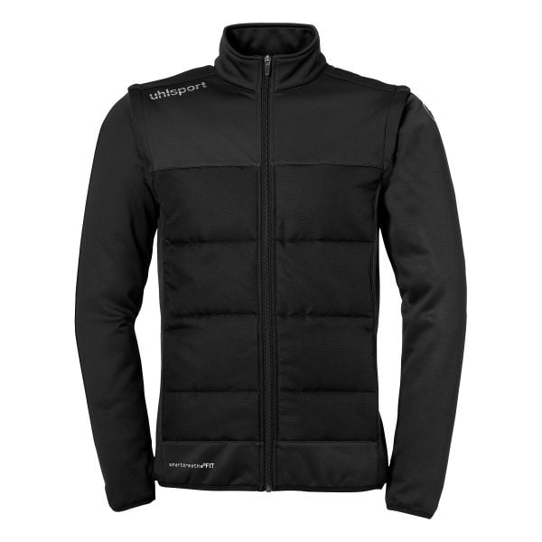 Kurtka z odpinanymi rękawami Uhlsport Essential. Czarne kurtki Uhlsport, l, bez wzorów, z materiału, bez kaptura. Za 254.55 zł.
