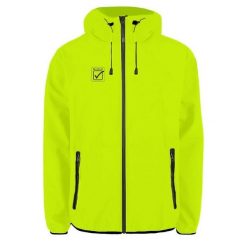 Fluo Żółta Unisex Softshell Kurtka - Wiatroszczelna i Oddychająca. Żółte kurtki Givova, bez wzorów, z poliesteru, bez kaptura. Za 271.99 zł.