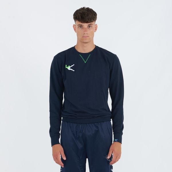 Bluza bawełniana Napix z okrągłym dekoltem. Niebieskie bluzy ELPLAYER, m, bez wzorów, z bawełny, bez kaptura. Za 74.00 zł.