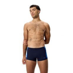 Spodenki pływackie męskie Speedo Hyperboom Splice Aquashort. Niebieskie krótkie spodenki sportowe Speedo, m, bez wzorów. Za 161.49 zł.