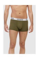 GUESS Zielone, białe i morskie bokserki męskie 3 pack. Białe bokserki Guess, l, z aplikacjami, z bawełny. W wyprzedaży za 99.99 zł.