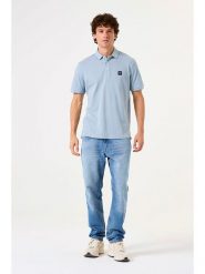 Garcia Koszulka polo w kolorze błękitnym rozmiar: XL. Niebieskie koszulki polo Garcia, xl, bez wzorów, z bawełny, bez kołnierzyka, bez ramiączek. Za 119.40 zł.