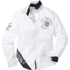 Koszula z długim rękawem Slim Fit bonprix biały. Koszule marki bonprix. Za 79.99 zł.