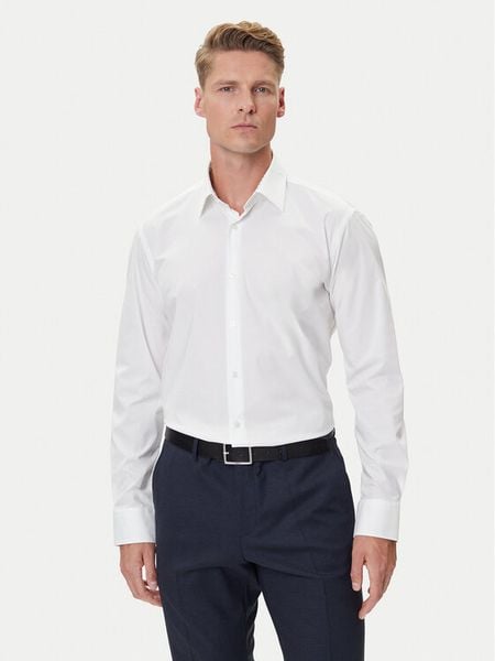 BOSS Koszula H-Joe 50549923 Biały Regular Fit. Białe koszule Boss, m, bez wzorów, z bawełny, bez kołnierzyka, bez ramiączek. Za 319.99 zł.