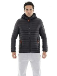 Kurtka puchowa z nylon z kaptur na co dzień. Niebieskie kurtki LEONE 1947 APPAREL, xl, bez wzorów, z nylonu, bez kaptura. Za 589.40 zł.