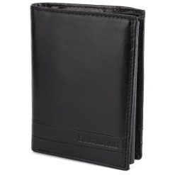 Portfel skórzany Beltimore G05 czarny. Czarne portfele bez wzorów, ze skóry. Za 76.90 zł.