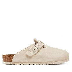 Klapki Birkenstock. Białe klapki Birkenstock, z zamszu. Za 579.99 zł.