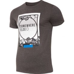 T-shirt męski TSM011 - ciemny szary melanż. T-shirty marki 4F. W wyprzedaży za 44.99 zł.