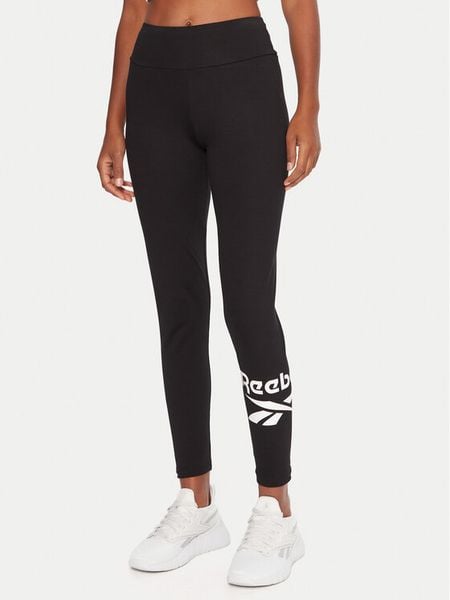 Reebok Legginsy Willow RK25082CCW Czarny Slim Fit. Czarne eleganckie półbuty Reebok, bez wzorów, z bawełny, bez obcasa, bez zapięcia. Za 74.99 zł.