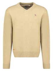 Geographical Norway Sweter "Froste" w kolorze kremowym rozmiar: M. Brązowe swetry nierozpinane Geographical Norway, m, bez wzorów, bez kołnierzyka, bez ramiączek. Za 126.15 zł.