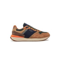 Sneakersy Pepe Jeans Buster Pro. Brązowe buty sportowe casual Pepe Jeans, bez wzorów, z jeansu, bez zapięcia. W wyprzedaży za 365.50 zł.