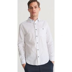 Koszula slim fit z drobnym wzorem - Kremowy. Koszule marki Reserved. Za 119.99 zł.