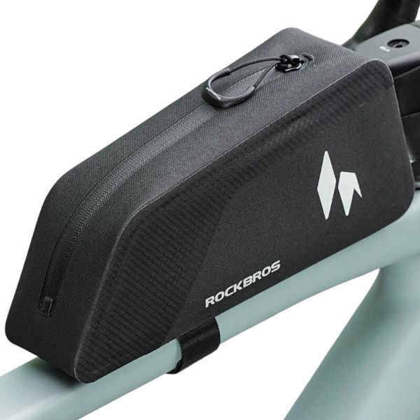 Torba rowerowa na ramę Rockbros RideMate AS-151 1L. Czarne torby na ramię ROCKBROS, bez wzorów, z materiału, bez dodatków. Za 99.00 zł.