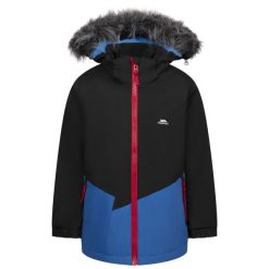 Trespass Deen - Męska kurtka przeciwdeszczowa czarna. Czarne kurtki Trespass, m, bez wzorów, z futra, bez kaptura. Za 356.99 zł.