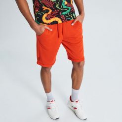 Dresowe szorty basic - Pomarańczowy. Krótkie spodenki sportowe marki Cropp. Za 39.99 zł.