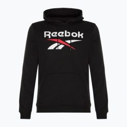 Bluza męska Reebok Identity Big Logo Fleece Hoodie. Czarne bluzy Reebok, m, bez wzorów, bez kaptura. Za 239.99 zł.