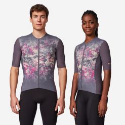 Koszulka rowerowa szosowa Van Rysel EDR Ultra krótki rękaw. Fioletowe bluzki z długim rękawem VAN RYSEL, xs, bez wzorów, z meshu, bez kołnierzyka, bez ramiączek. Za 269.99 zł.