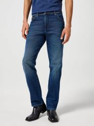 Wrangler Dżinsy - Regular fit - w kolorze granatowym rozmiar: W34/L34. Niebieskie jeansy Wrangler, l. Za 234.42 zł.