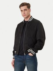Guess Jeans Kurtka bomber M6RL0J WJ842 Czarny Regular Fit. Czarne kurtki Guess Jeans, m, z aplikacjami, z jeansu, bez kaptura. Za 524.99 zł.