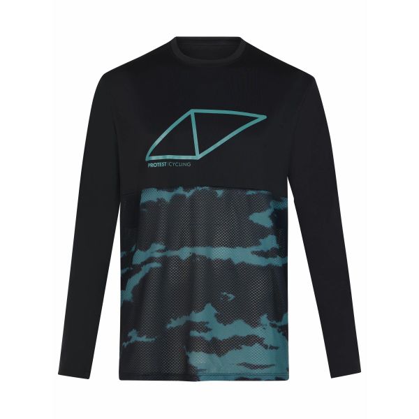 Koszulka Protest PRTNOTSAR Cycling. Czarne t-shirty sportowe Protest, bez wzorów, bez ramiączek, rowerowe. Za 316.50 zł.