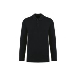 Koszulka polo z długim rękawem suprima Kariban Premium. Czarne koszulki polo KARIBAN, m, bez wzorów, z bawełny, bez kołnierzyka, bez ramiączek. Za 197.50 zł.