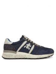 Premiata Sneakersy LANDER VAR 7204 Granatowy. Niebieskie buty sportowe casual Premiata, bez wzorów, ze skóry, bez zapięcia. Za 879.99 zł.